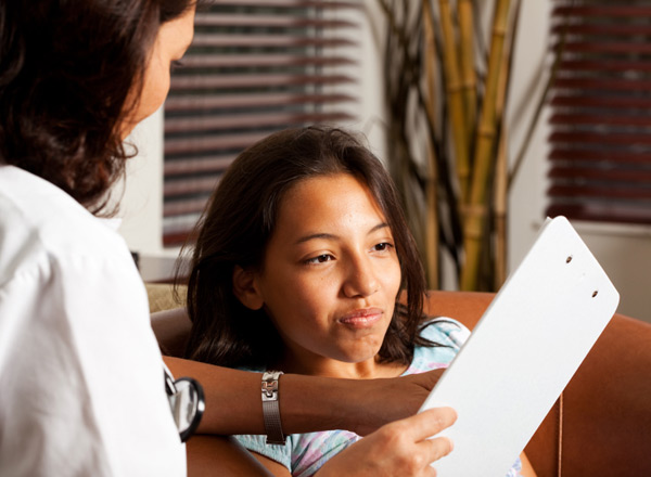 Teenager with Doctor